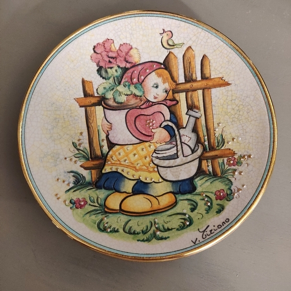 V. Tiziano Hand Painted & Etched Valentine's Day 1978 Plate Limited Edition #918 - Picture 2 of 8